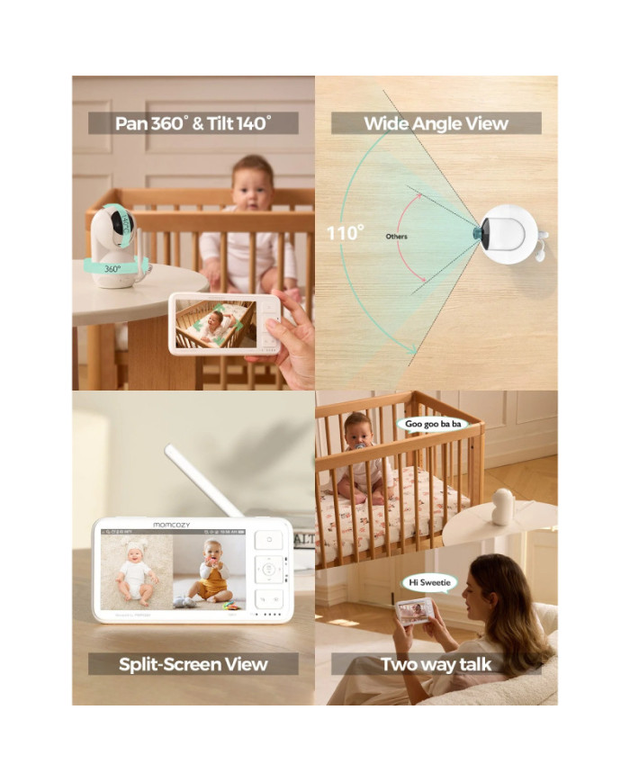 MOMCOZY VIDEO-BEEBIMONITOR 5,5 TOLLI, FULL HD BM03