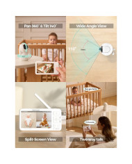 MOMCOZY VIDEO-BEEBIMONITOR 5,5 TOLLI, FULL HD BM03