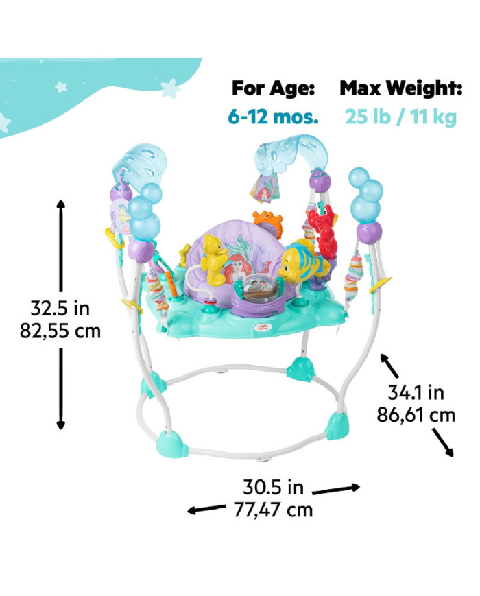 BRIGHT STARTS BEEBIHÜPPEKIIK DISNEY THE LITTLE MERMAID SEA
