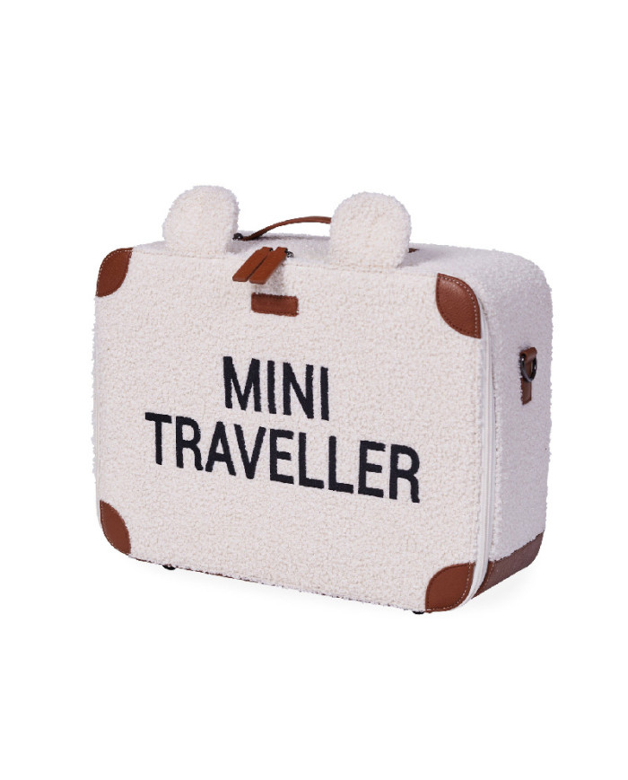 CHILDHOME MINI TRAVELLER LASTE KOFFER, TEDDY OFF WHITE