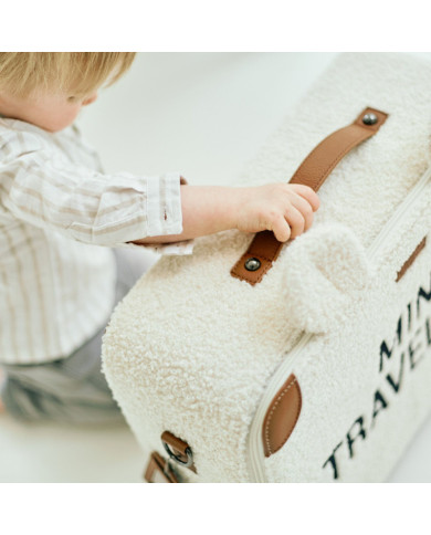 CHILDHOME MINI TRAVELLER LASTE KOFFER, TEDDY OFF WHITE