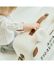 CHILDHOME MINI TRAVELLER LASTE KOFFER, TEDDY OFF WHITE