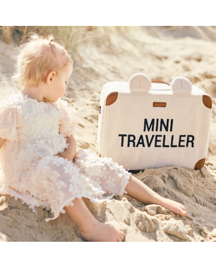 CHILDHOME MINI TRAVELLER LASTE KOFFER, TEDDY OFF WHITE