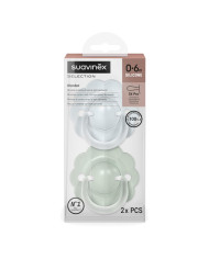 SUAVINEX FÜSIOLOOGILINE LUTAJA SX PRO WONDER, 0–6 KUUD, SOFT BLUE/GREEN, 2 TK