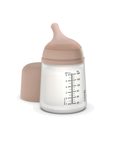 SUAVINEX ZERO ZERO ANTI-COLIC KOOLIKUTEVASTANE PUDEL AEGLASE VOOLUGA LUTIGA, 180 ML, ALATES 0+ KUUST, MEDIUM