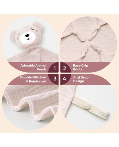 MOMCOZY roosa puuvillane karukese kujuline kaisulapp beebile