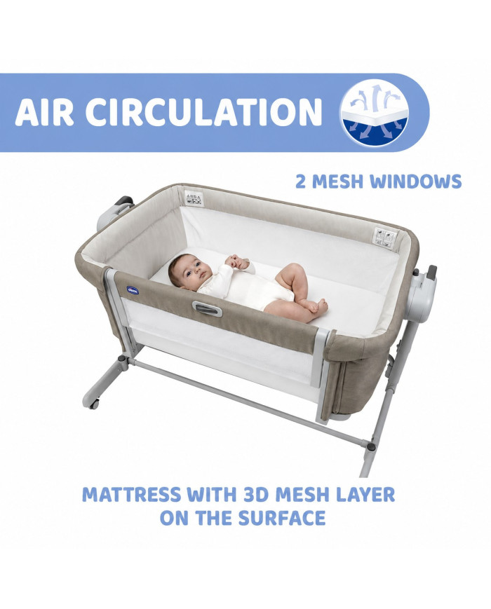 CHICCO NEXT2ME MAGIC EVO Häll Beige – mugavus ja turvalisus