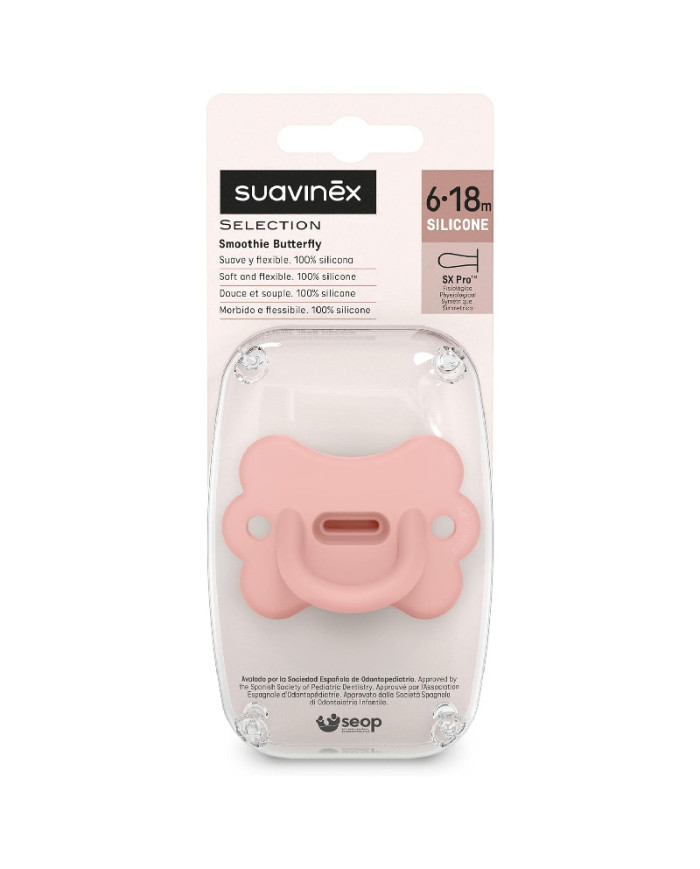 SUAVINEX COLOUR ESSENCE BUTTERFLY FÜSIOLOOGILINE LUTT SX PRO, 6–18 KUU, ROOSA