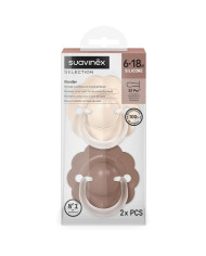 SUAVINEX FÜSIOLOOGILINE LUTT SX PRO WONDER, 6–18 KUUD, SOFT BEIGE/SOFT BROWN