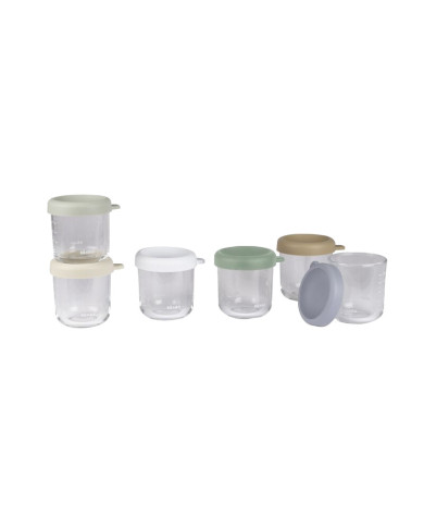BEABA 6 TK KLAASIST TOIDUPURKIDE KOMPLEKT (250 ML), NATURAL COLOURS