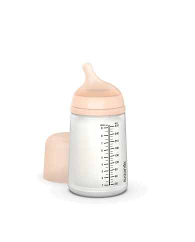 SUAVINEX ZERO ZERO ANTI-COLIC lutipudel keskmise vooluga lutiga, 270 ml, alates +3 kuust, FAIR
