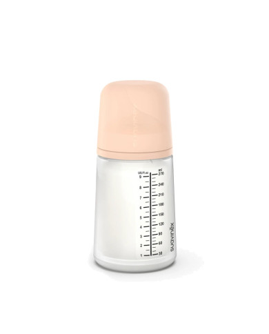 SUAVINEX ZERO ZERO ANTI-COLIC lutipudel keskmise vooluga lutiga, 270 ml, alates +3 kuust, FAIR