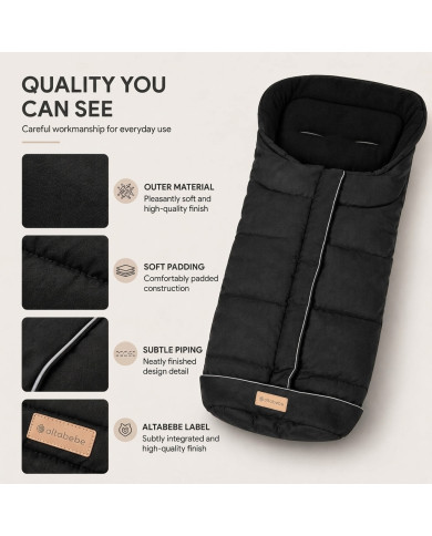 ALTABEBE UNIVERSAALNE SOOJAKOTT LAPSEVANKRILE AL2203, BLACK
