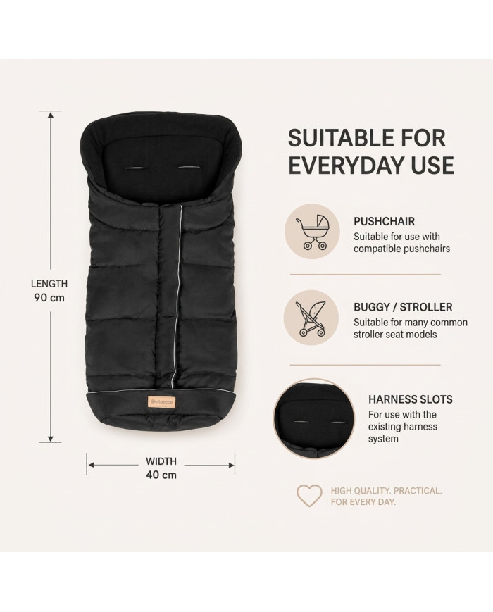 ALTABEBE UNIVERSAALNE SOOJAKOTT LAPSEVANKRILE AL2203, BLACK