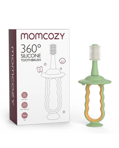 Momcozy 360° ülipehme imikute hambahari, roheline