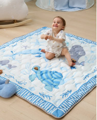 MOMCOZY beebi mängumatt „Blue Ocean“ 127x127 cm