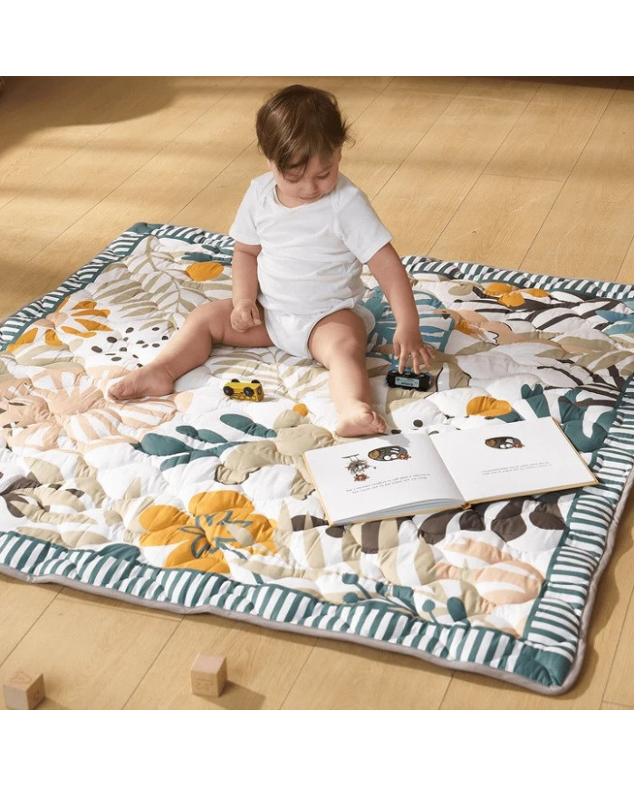 MOMCOZY Green Forest beebi mängumatt 127 × 127 cm