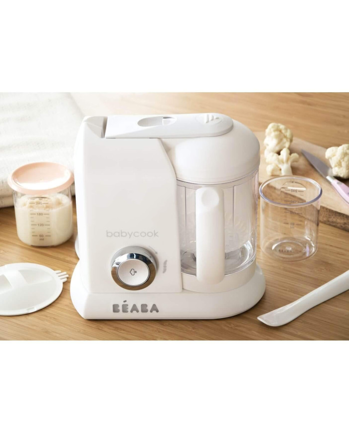 BEABA BABYCOOK 4IN1 PÜREERIJA-AURUTAJA, WHITE/SILVER