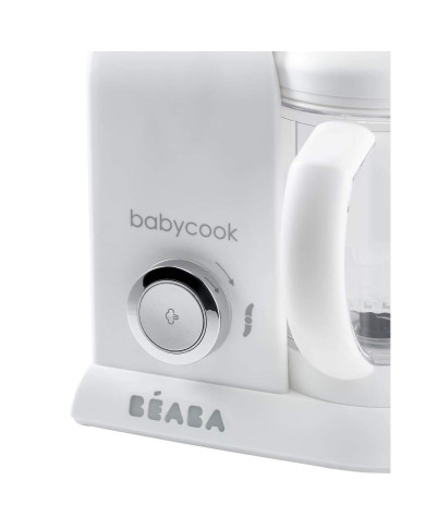 BEABA BABYCOOK 4IN1 PÜREERIJA-AURUTAJA, WHITE/SILVER