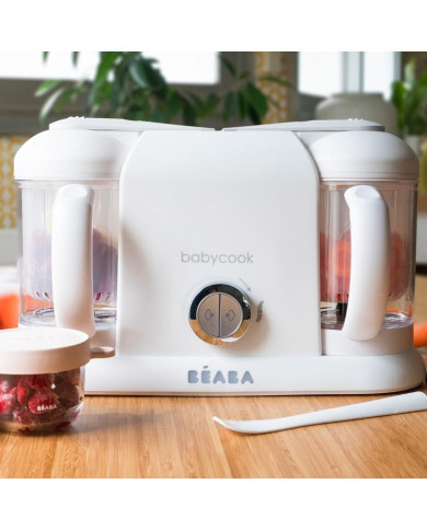 BEABA BABYCOOK PLUS BLENDER-AURUTI 4IN1, WHITE/SILVER