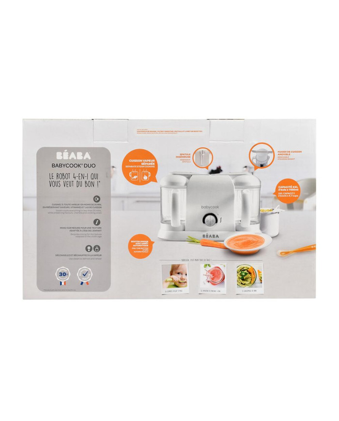 BEABA BABYCOOK PLUS BLENDER-AURUTI 4IN1, WHITE/SILVER