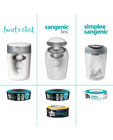 TOMMEE TIPPEE TWIST AND CLICK ADVANCED KASSETID, 6 TK KOMPLEKT